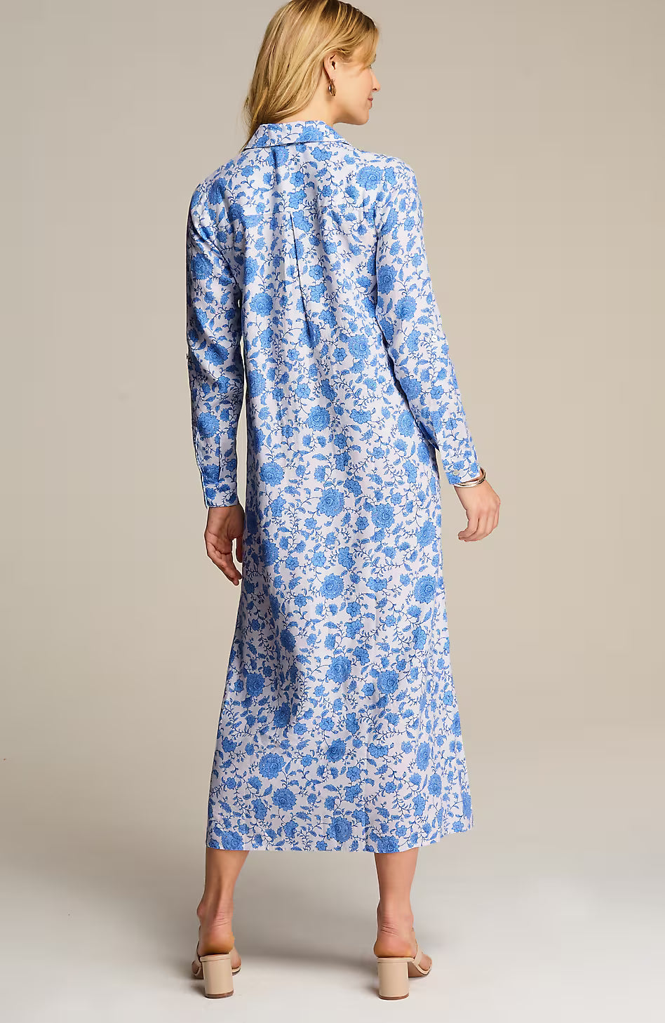 A-Line Linen-Blend Maxi Dress