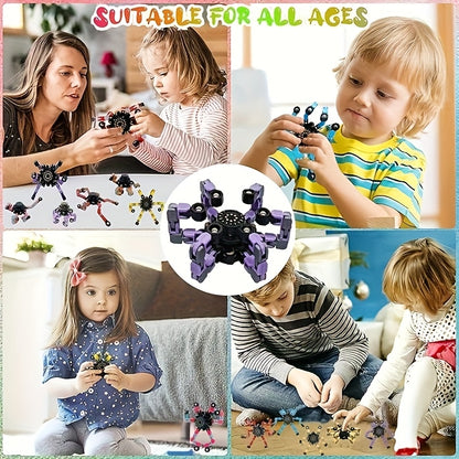 12pcs Jouets Sensoriels Fidget Spinner - Tournevis Mécanique Transformable en Spirale, Jouet de Main Relaxant Créatif, Jouets Gyroscopiques pour le Bout des Doigts, Matériau en Plastique, Pas d'Électricité Nécessaire, Jouets Fidget