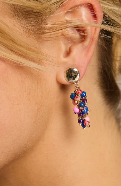 Beaded Cluster Earrings