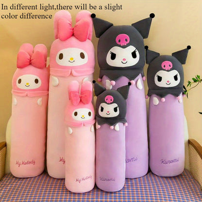 Oreiller en Peluche Cylindrique Mignon de Sanrio, Grand Coussin Douillet pour Chambre à Coucher, Oreiller Décoratif Adapté au Bureau et au Repos à la Maison