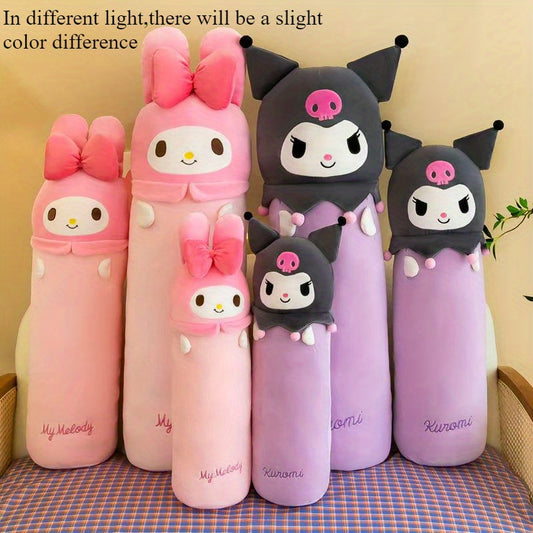 Oreiller en Peluche Cylindrique Mignon de Sanrio, Grand Coussin Douillet pour Chambre à Coucher, Oreiller Décoratif Adapté au Bureau et au Repos à la Maison
