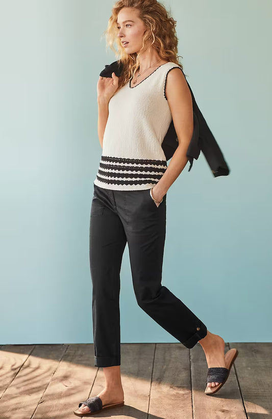 Pima-Stretch Straight-Leg Chino Pants