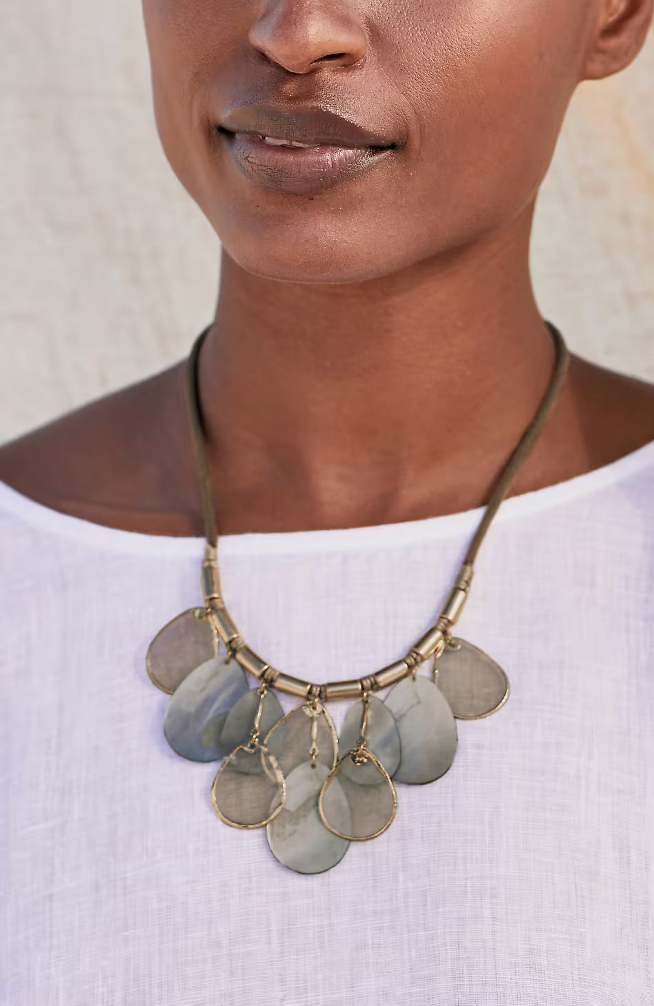 Mixed-Shell Layered Necklace