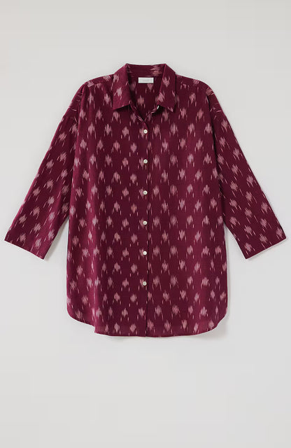 Pure Jill Ikat Button-Front Tunic