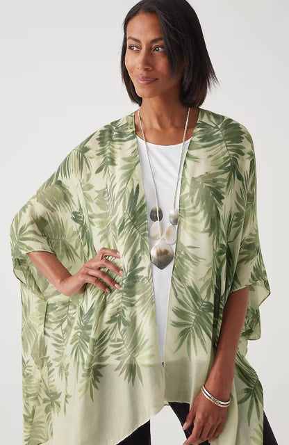 Printed Textured Ruana