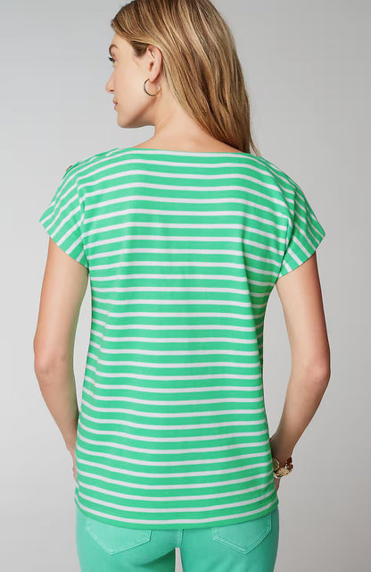 Button-Shoulder Top