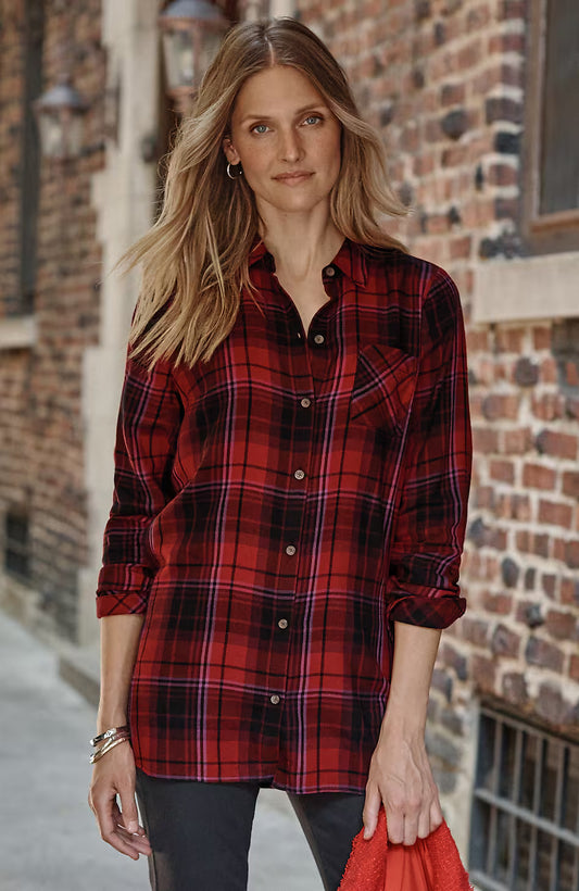 Soft Plaid Tunic