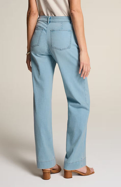 Lightweight Indigo Wide-Leg Jeans