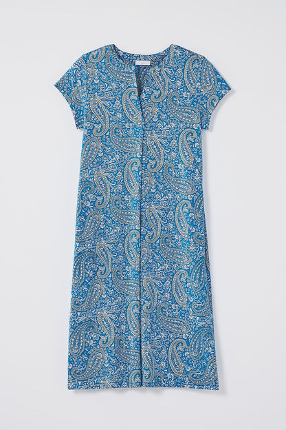 Paisley-Printed A-Line Dress