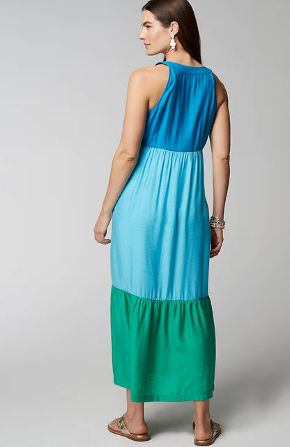 Color-Block Maxi Dress
