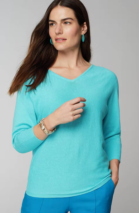 V-Neck Dolman Pullover Sweater