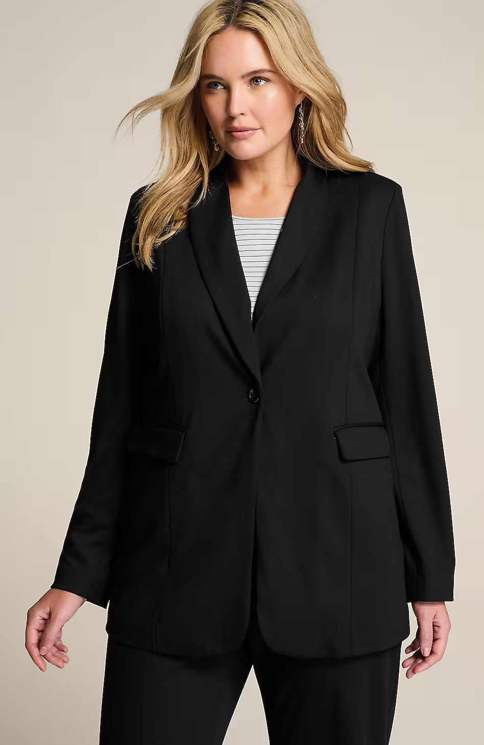 Wearever Polished-Knit Blazer