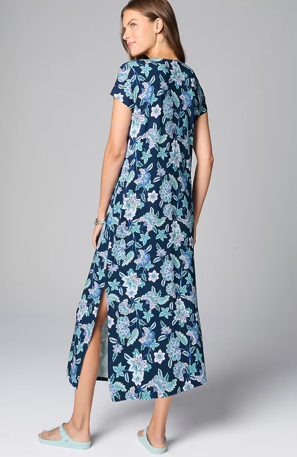 Split-Neck Maxi Dress