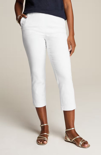 Versatile Cotton-Stretch Slim-Leg Capris