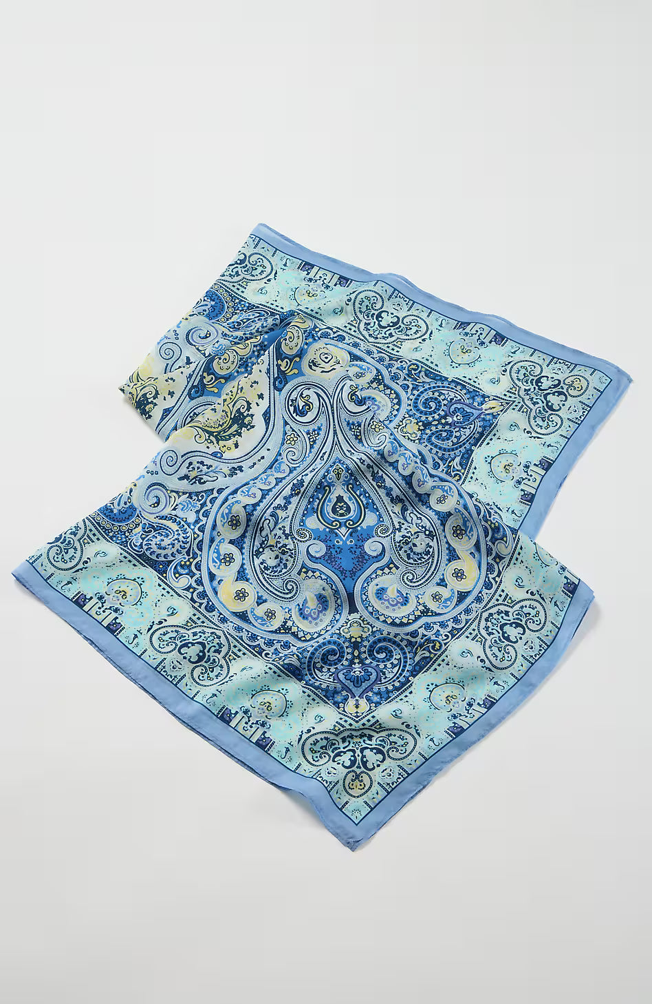 Silk Paisley Square Scarf