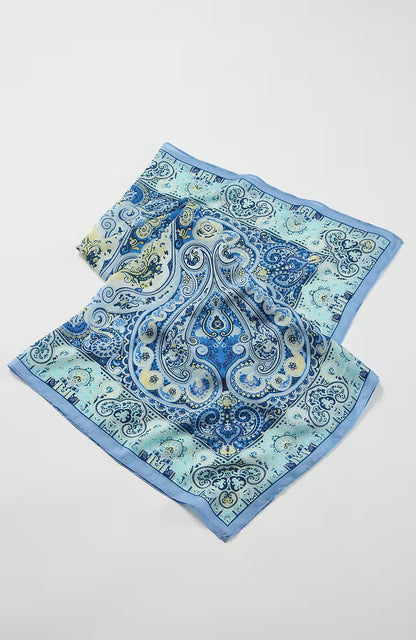 Silk Paisley Square Scarf