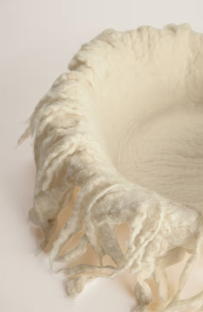 Elements Felt Frayed Round Bowl