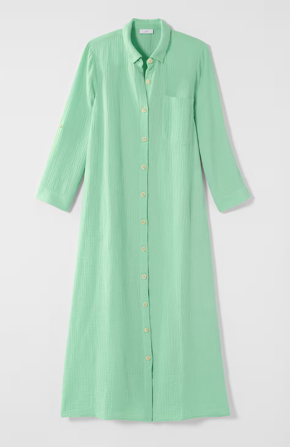 Cotton-Gauze Midi Shirtdress