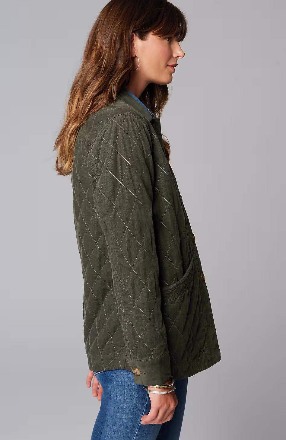 Quilted-Cord Barn Jacket