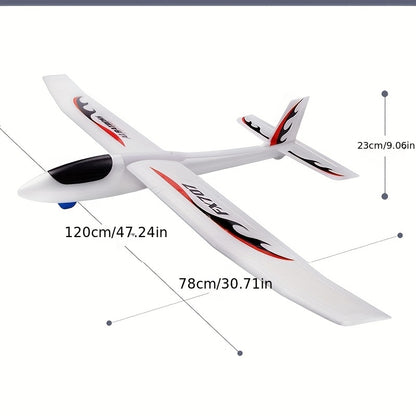 Grand modèle d'avion en mousse EPP blanc - Jet d'avion DIY pour du plaisir en plein air, cadeau parfait pour Noël ou un anniversaire, aucune pile requise, facile à utiliser avec un silex, activité en plein air | Design vibrant | Construction durable