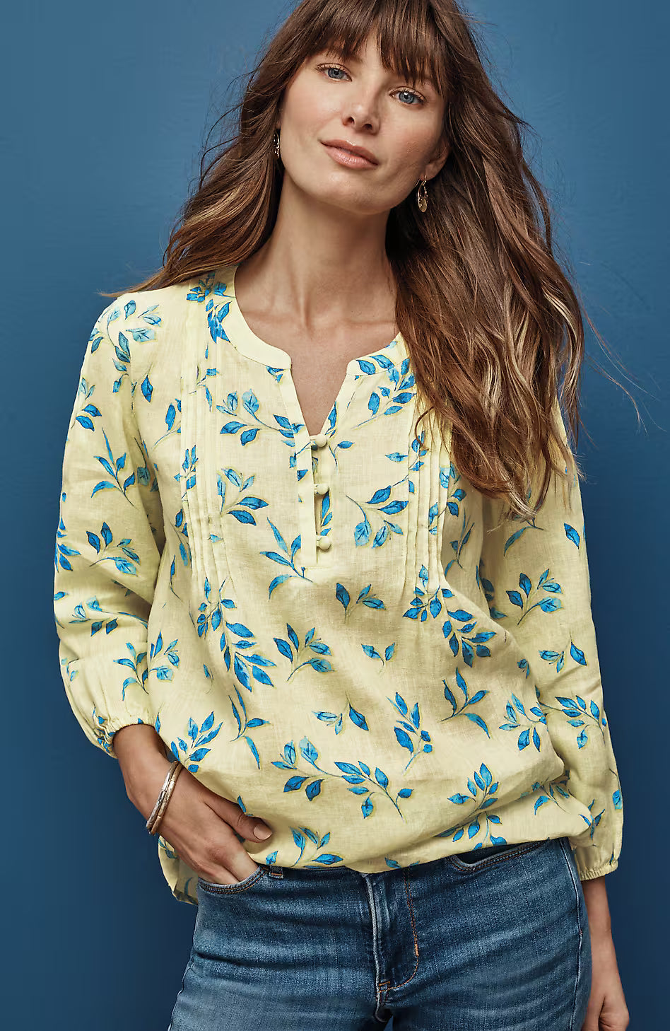 Linen Pintucked Top
