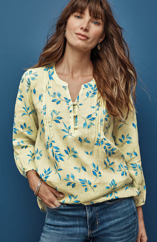 Linen Pintucked Top