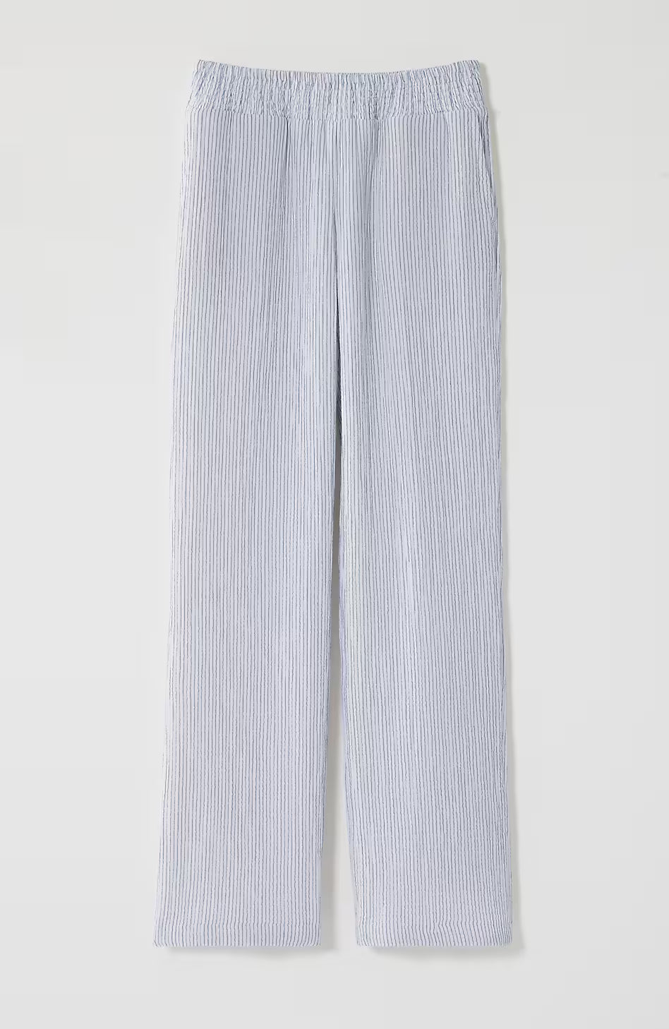 Smocked-Waist Cotton-Gauze Pants
