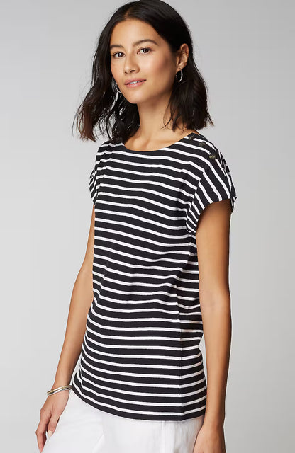 Button-Shoulder Top