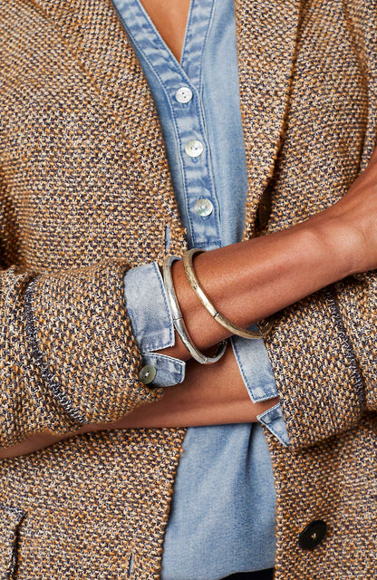 Tweed-Textured Sweater-Jacket