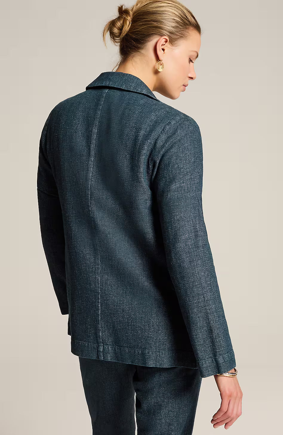 Pure Jill Indigo Open-Front Jacket