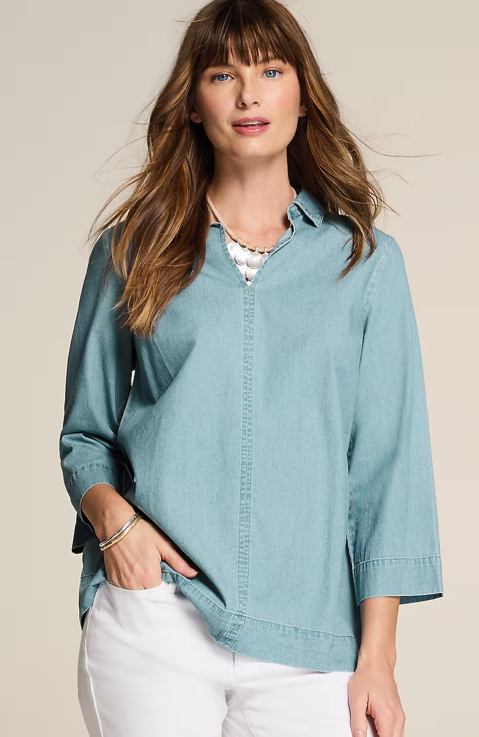 Indigo Collared Popover