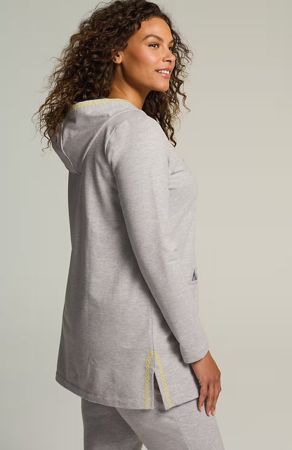 Fit Elevate Terry Embroidered Hooded Tunic