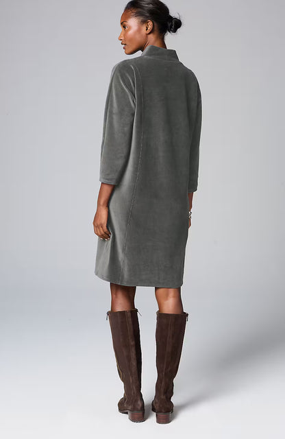 Pure Jill Corded-Velour Dress
