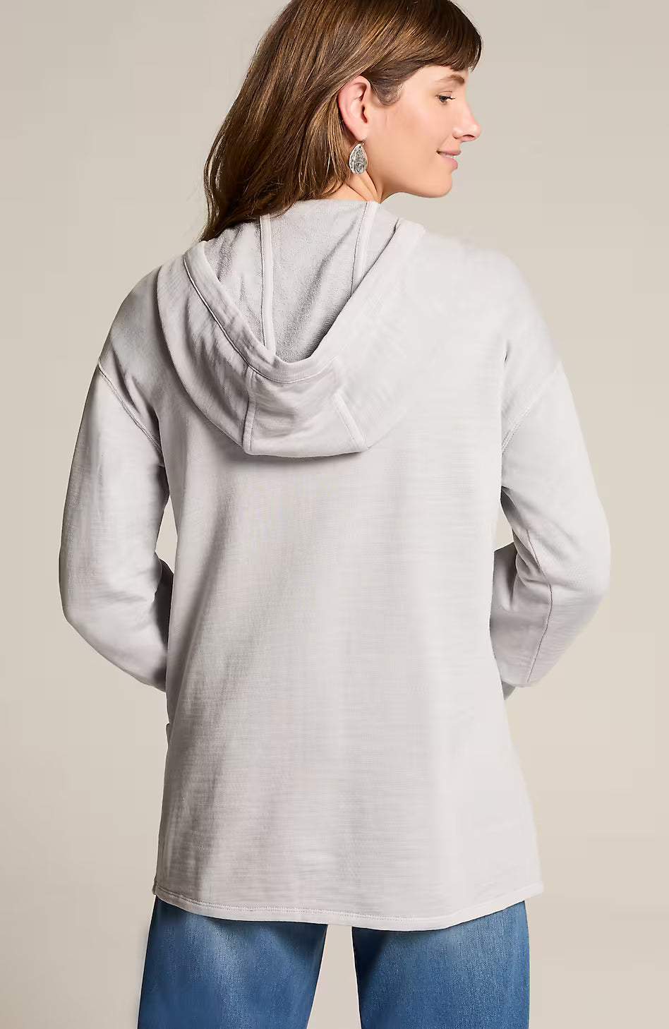 Pure Jill Tea-Dyed Hooded Jacket
