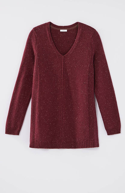 Tweeded-Cotton Sweater Tunic
