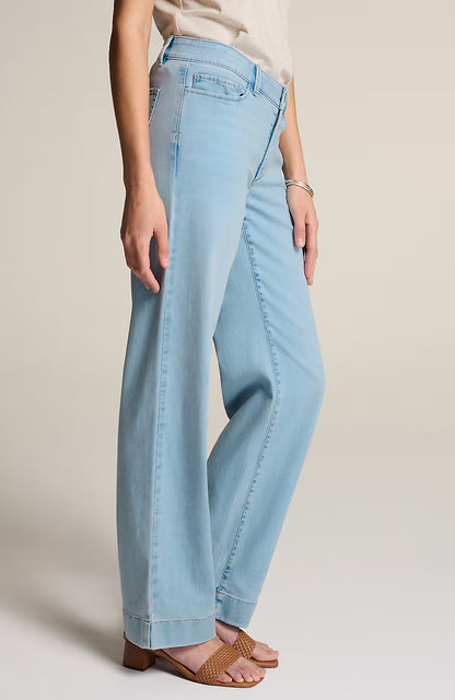 Lightweight Indigo Wide-Leg Jeans