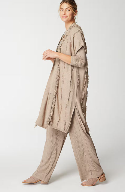 Pure Jill Jacquard Fringe Gilet