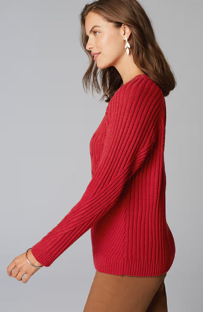 Placed-Cable Sweater
