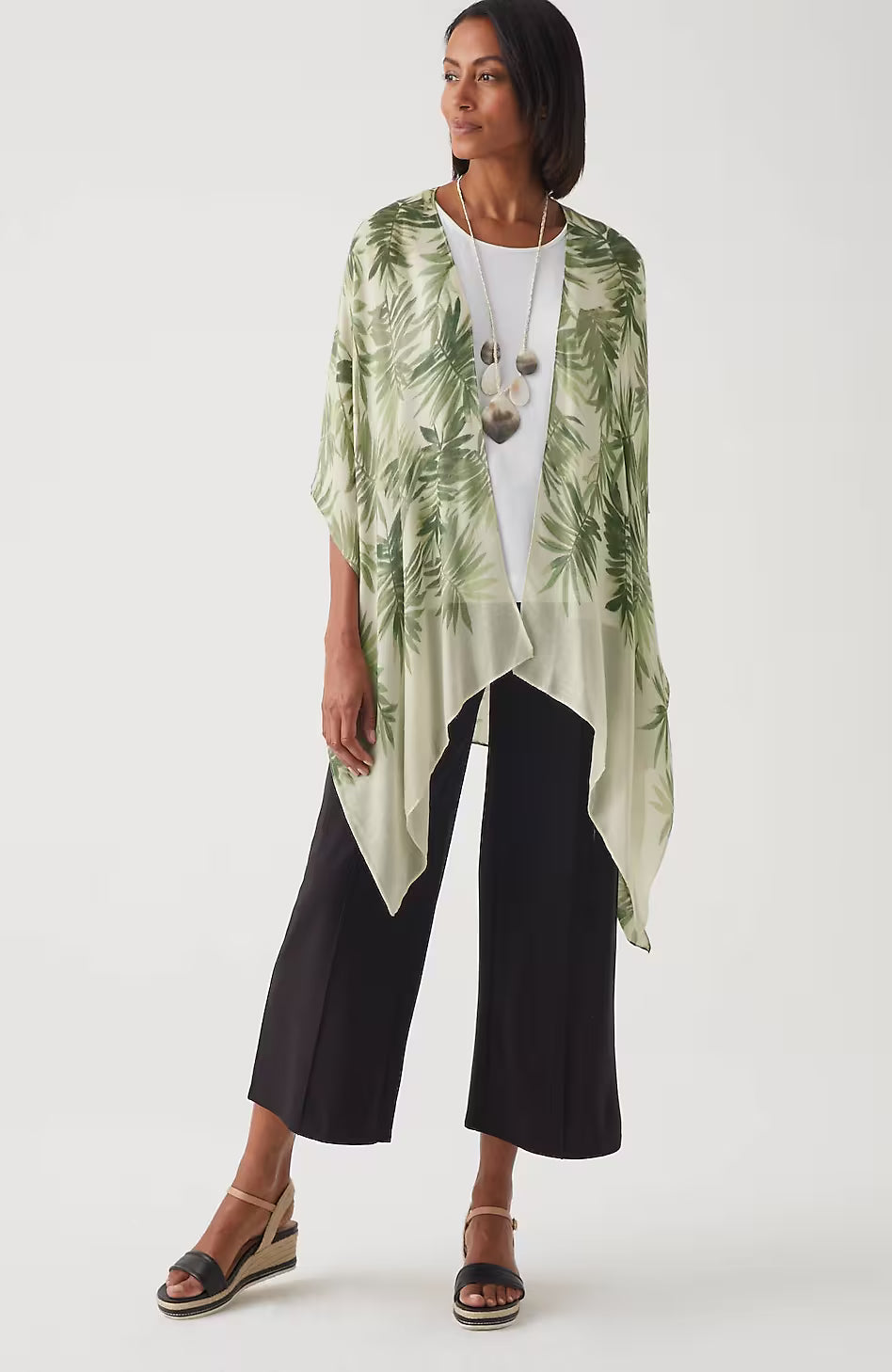 Printed Textured Ruana