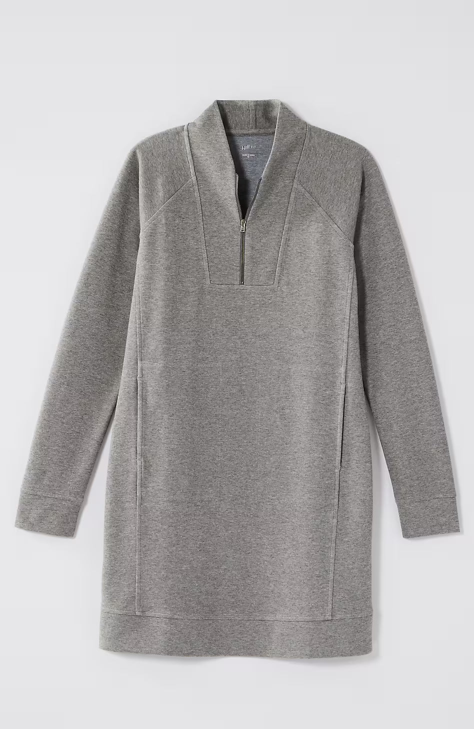 Fit Double-Knit Zipped-Collar Dress