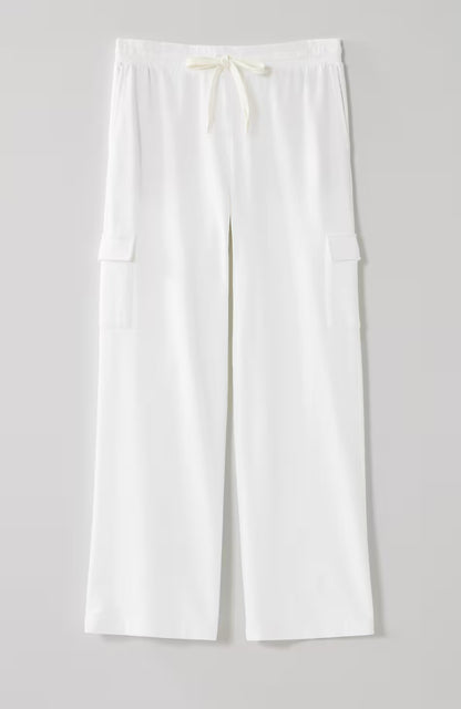 Fit French Terry Cargo Cropped Pants