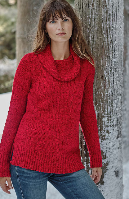 Textured Cowl-Neck Sweater