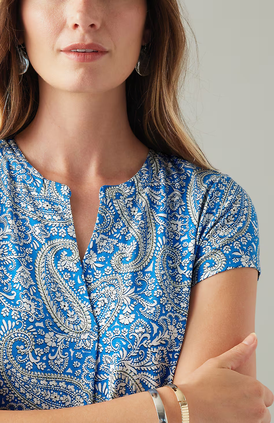 Paisley-Printed A-Line Dress
