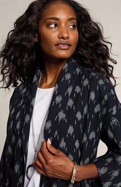 Pure Jill Ikat Open-Front Jacket