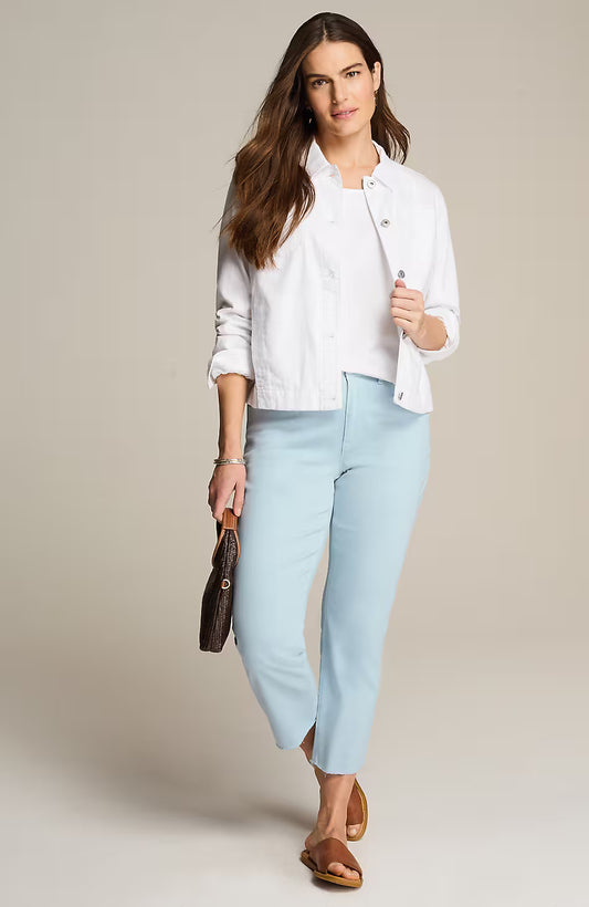 Curvy-Fit Fringe-Hem Crops
