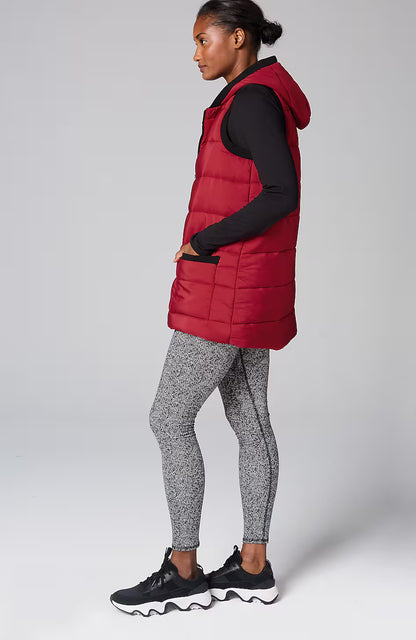 Fit Rib-Trimmed Hooded Puffer Vest