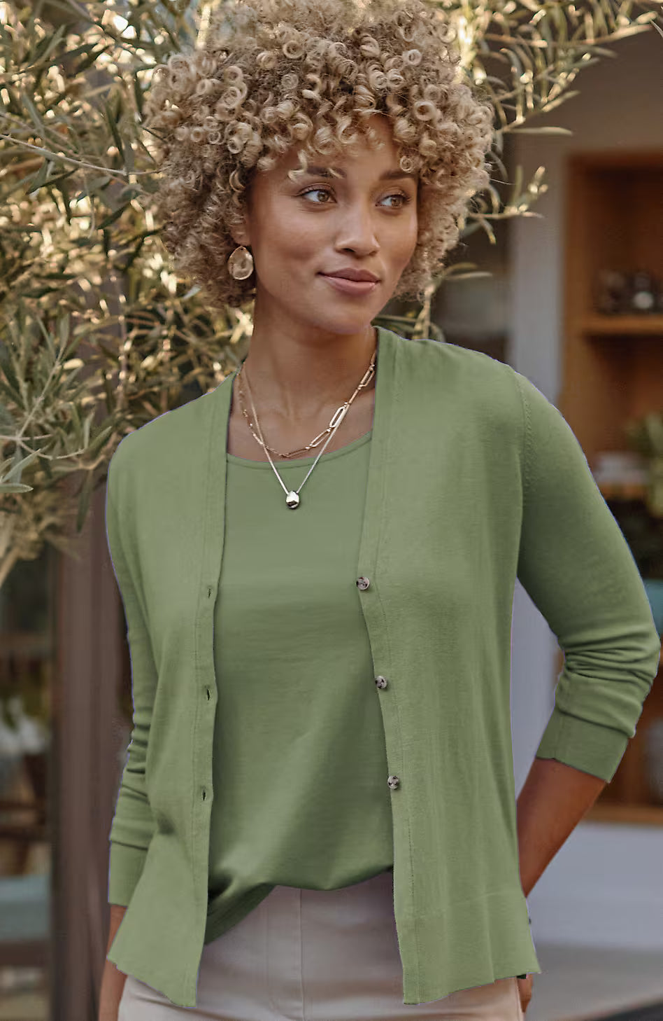 Organically Grown Cotton Lightweight Cardi