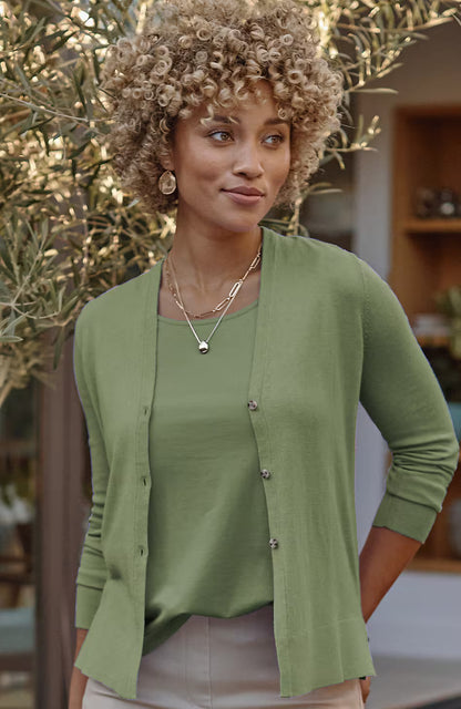 Organically Grown Cotton Lightweight Cardi
