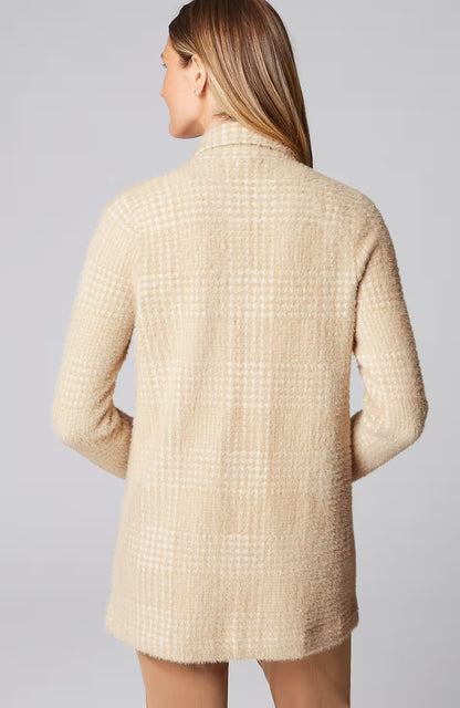Wearever Luxe Soft Plaid Sweater-Jacket