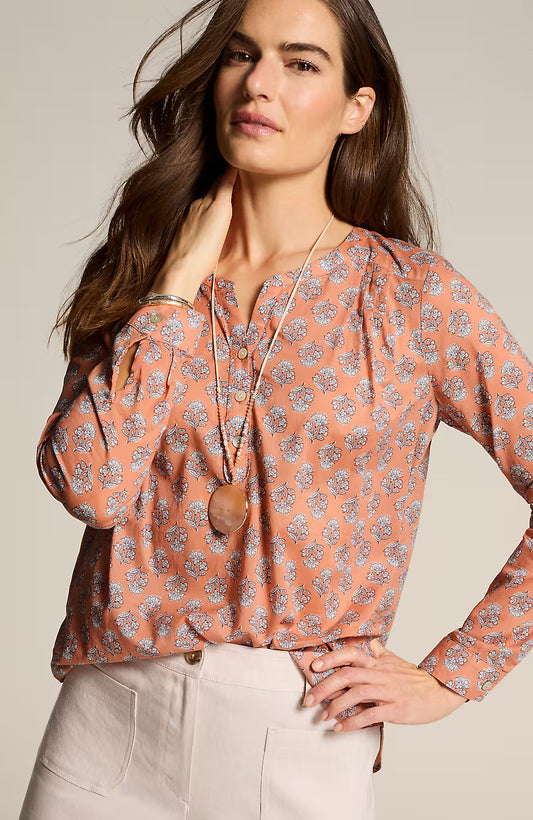 Printed Cotton Voile Top
